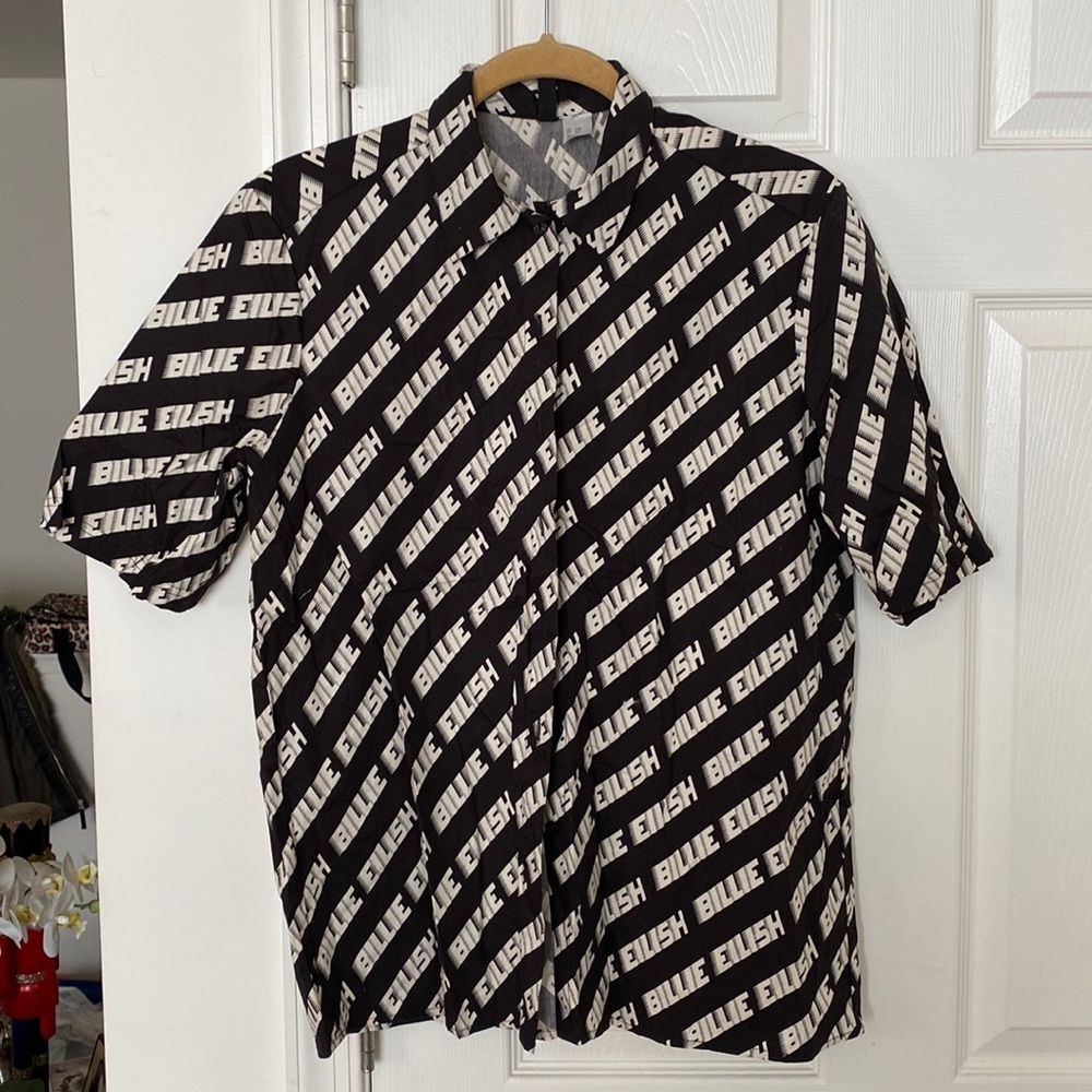 Oversized Billie Eilish Collared Shirt